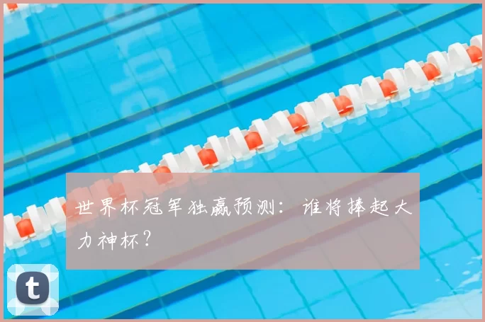 世界杯冠军独赢预测:谁将捧起大力神杯?